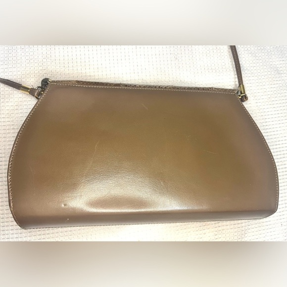 Florsheim Signature Snakeskin Brown Clutch - Picture 5 of 15